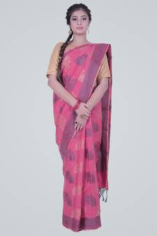 Semi Silk Banarasi Meena Saree