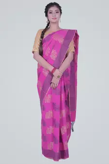 Semi Silk Banarasi Meena Saree