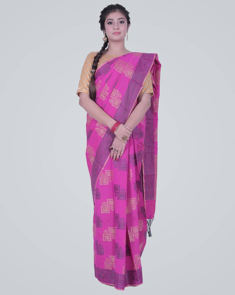 Semi Silk Banarasi Meena Saree