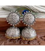 Awesome Dual Tone Silver Designer Jhumkkas Dj03103