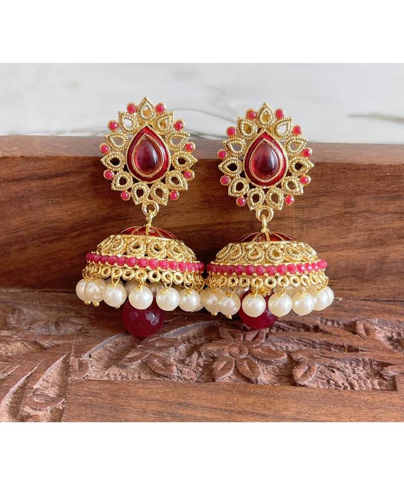 Unique Designer Trendy Ruby Jhumkkas Dj01519