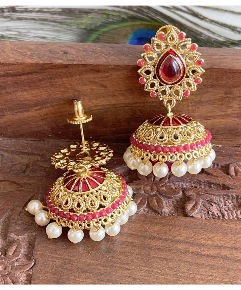 Unique Designer Trendy Ruby Jhumkkas Dj01519