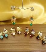 Changeable meenakari jhumki