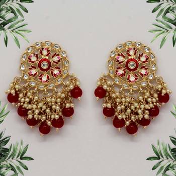 Maroon danglers-drops 1