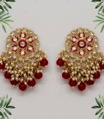 Maroon danglers-drops