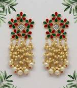 Maroon danglers-drops