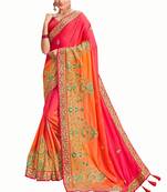Bridal Designer party wear Heavy embroidery border work  attractive saree