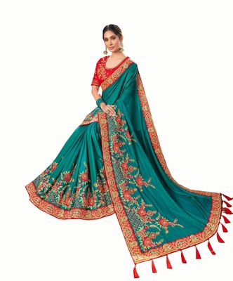 bridal work sarees
