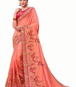 Bridal Designer party wear Heavy embroidery border work  attractive saree