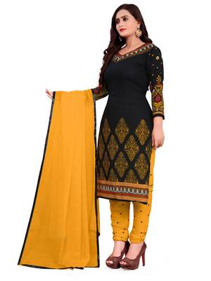 Black floral print crepe salwar 2