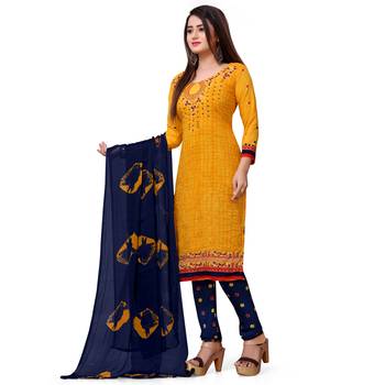 Yellow floral print crepe salwar 2