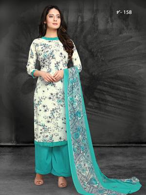 White digital print crepe salwar 1