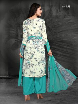 White digital print crepe salwar 2