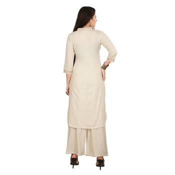 Cream embroidered cotton kurtas-and-kurtis 2
