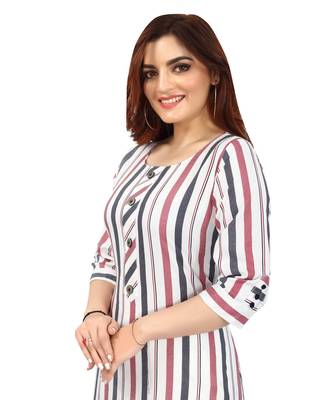 White printed rayon kurtas-and-kurtis 4