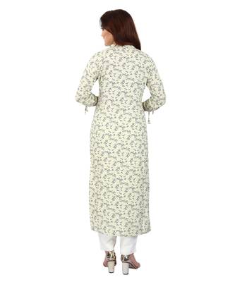Green printed rayon kurtas-and-kurtis 2