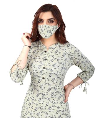 Green printed rayon kurtas-and-kurtis 4