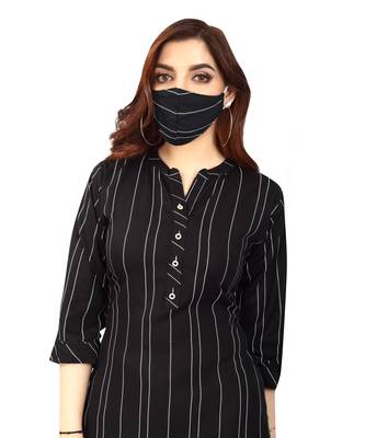 Black printed rayon kurtas-and-kurtis 4