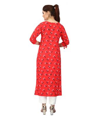 Red printed rayon kurtas-and-kurtis 2