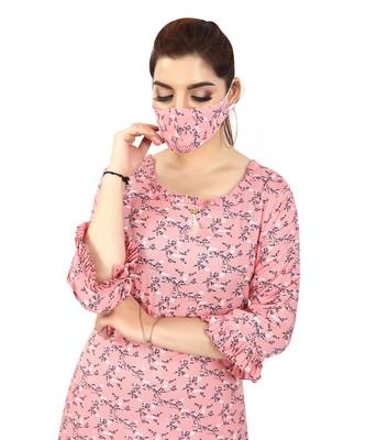 Pink printed rayon kurtas-and-kurtis 5