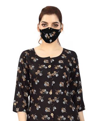Black printed rayon kurtas-and-kurtis 5