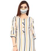 White printed rayon kurtas-and-kurtis