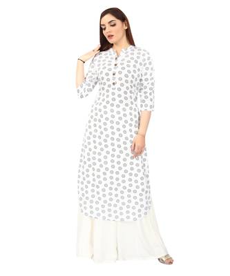 White printed rayon kurtas-and-kurtis 1
