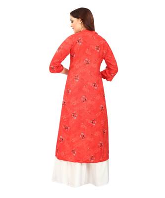 Red printed rayon kurtas-and-kurtis 2