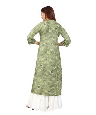Green printed rayon kurtas-and-kurtis 2