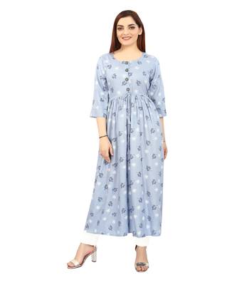 Blue printed rayon kurtas-and-kurtis 1