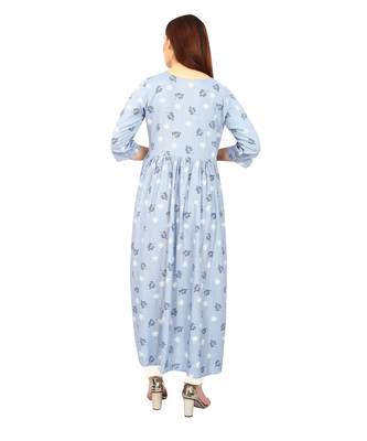 Blue printed rayon kurtas-and-kurtis 2