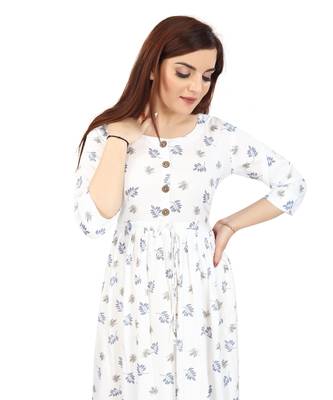 White printed rayon kurtas-and-kurtis 4