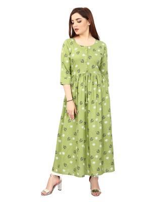 Green printed rayon kurtas-and-kurtis 1