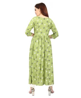 Green printed rayon kurtas-and-kurtis 2