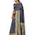 Mehrang Woven Banarasi Silk Blend, Jacquard Saree  (Navy Blue, Gold)