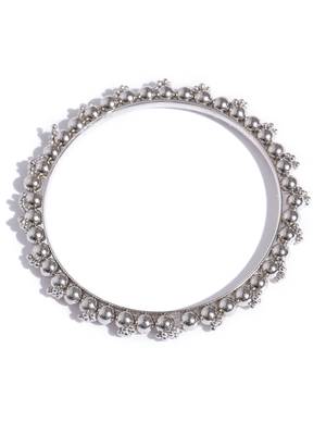 Set of 40 Designer oxidised Metal Silver Bridal Wedding Indian Bangle Set 4