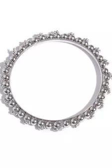 Set of 20 Designer oxidised Metal Silver Bridal Wedding Indian Bangle Set 