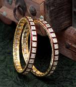  Designer RED meenakari work kundan stone bridal wedding bangle set