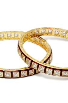  Designer RED meenakari work kundan stone bridal wedding bangle set