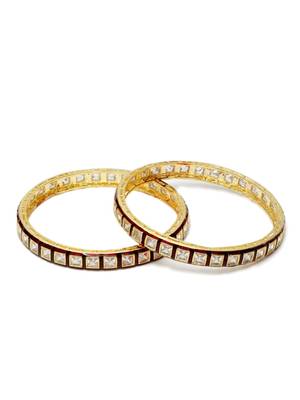  Designer RED meenakari work kundan stone bridal wedding bangle set 4