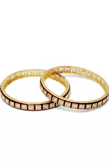  Designer RED meenakari work kundan stone bridal wedding bangle set