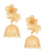 Designer Gold Plated Golden jhumkas Jhumki earrings
