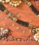  Designer floral elephant motif meenakari kundan studed onyx stone multilayer necklace set with earrings