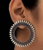 Designer Oxidised Silver Plated Eqyptian Tribal inspired Earrings