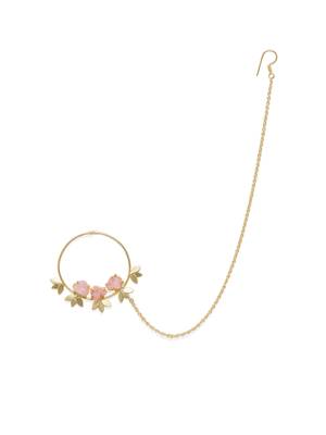 Designer Druzzy Semi Precious Stone bridal wedding nose ring indian style nath  3