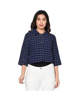 Fabnest Womens cotton handloom cropped jacket 1