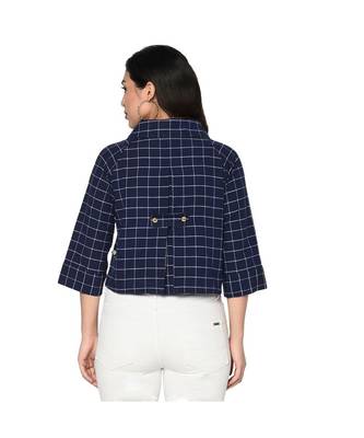 Fabnest Womens cotton handloom cropped jacket 4