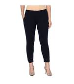 Fabnest womens winter navy acrylic warm bottomwear with slit