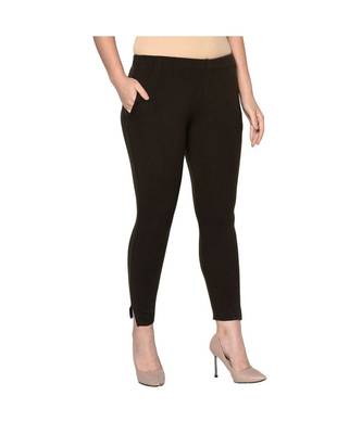 Fabnest womens winter brown acrylic warm bottomwear with slit 3