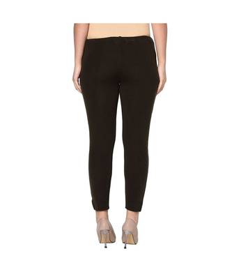 Fabnest womens winter brown acrylic warm bottomwear with slit 4